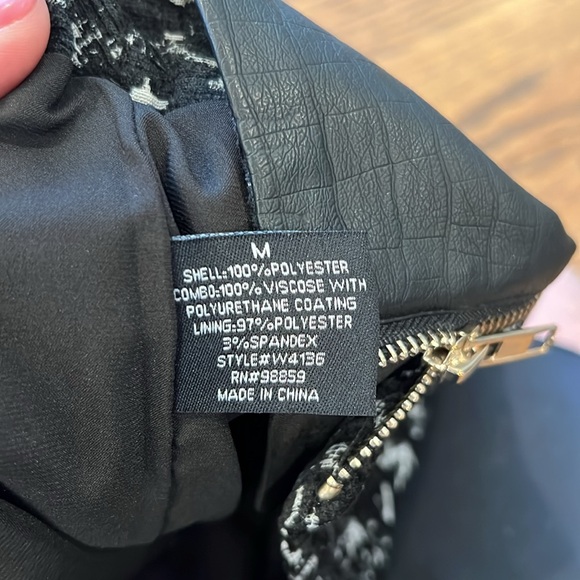 W118 by Walter Baker Cindy skirt faux black crock and tweed - Picture 10 of 11